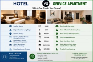 Hotel v/s Service Apartments in Delhi
